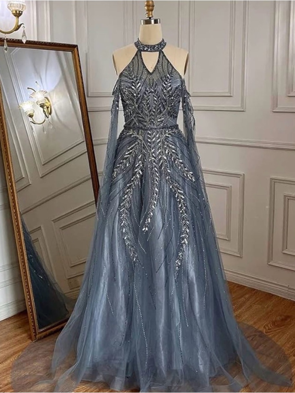 Elegant Blue Evening Gown